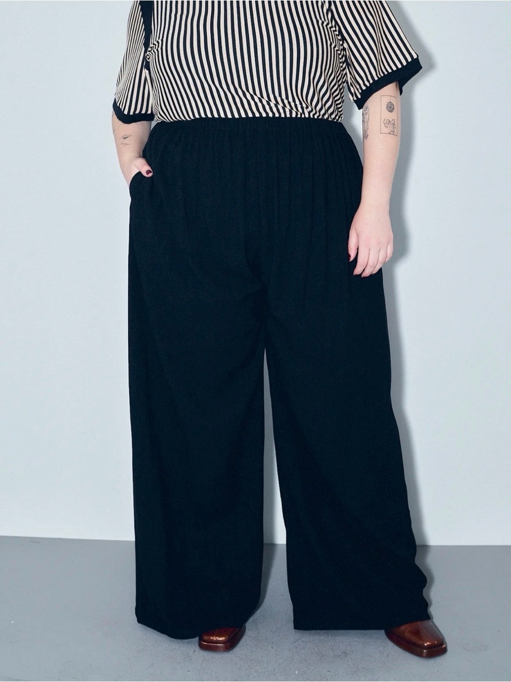 Fashion Brand Company Lazy Pants Soft Linen Black size 3X